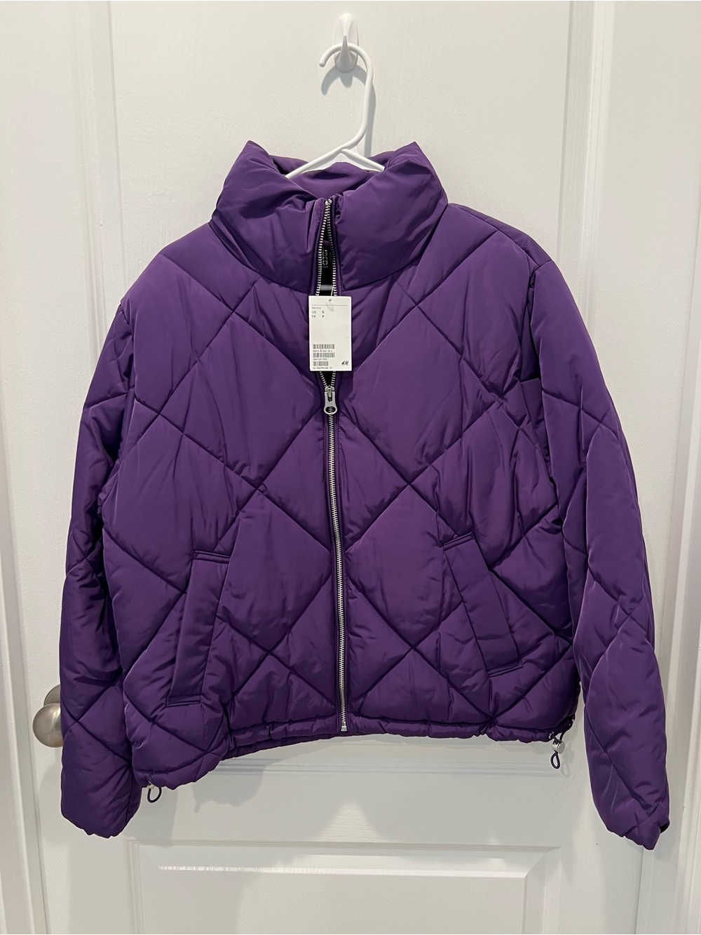 H&M Purple Quilted Puffer Jacket